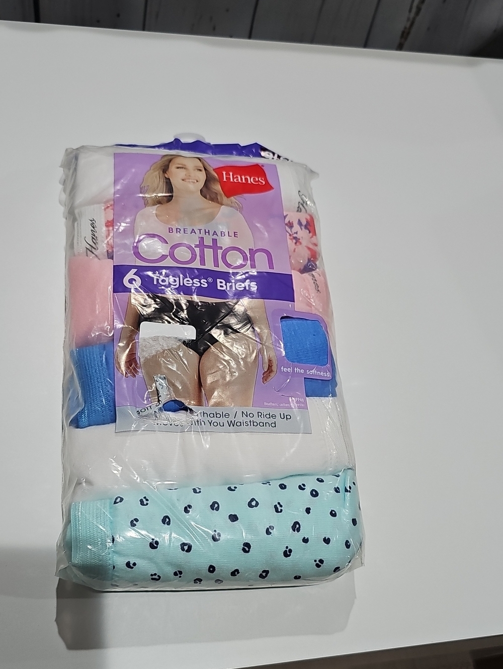 Hanes Cotton Tagless Briefs - White, Pink, Blue, Mint